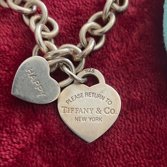 Tiffany & Co.  Chain Necklace with 2 Hearts Pendant - Picture 2 of 9
